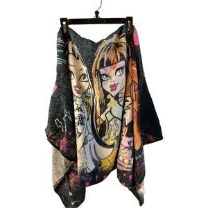 Monster high hooded beach towel Gouls 43"x21"vintage